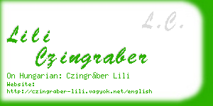 lili czingraber business card